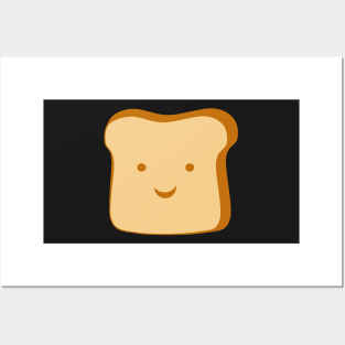 Happy Toast (Blue Background) Posters and Art